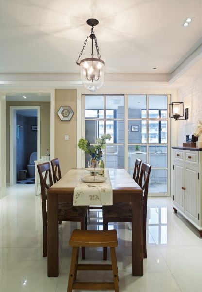 开放式厨房+清新色调！百平米现代美式3居豪宅范实景赏析