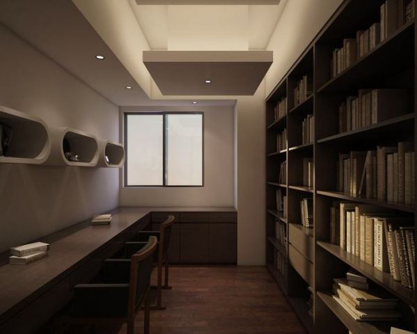 最新现代复式书房装修设计图片