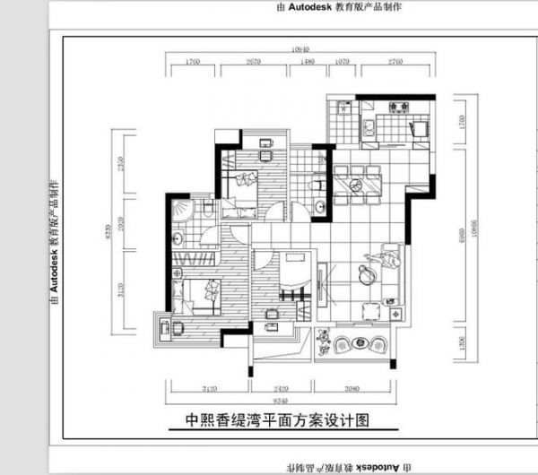 现代简约的小清新风格——中熙香缇湾三居室