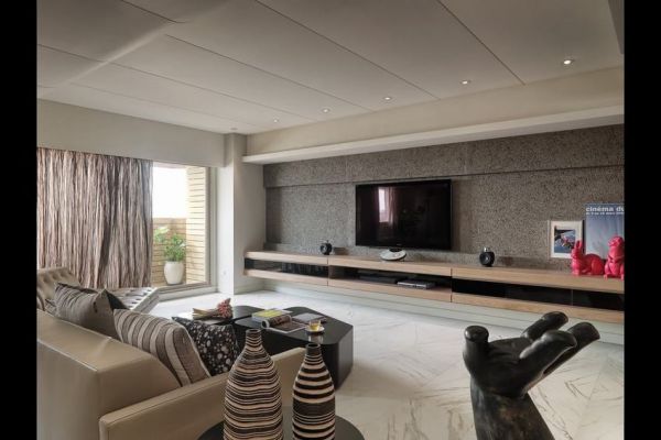 100平米现代三居室内装饰设计效果图片