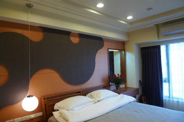 美式装修卧室床头背景墙图