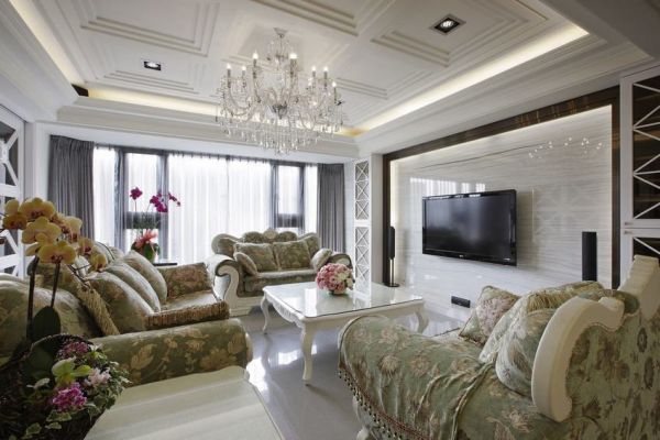 欧式风格客厅室内装饰设计效果图片