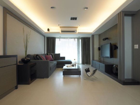客厅引进大量自然光源的温润。