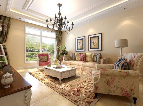 颜色主要多是以白色、粉色为主，简单的方正造型的家具，配合镂空的装饰，在视觉上有了放大的处理，以及使用功能的运用，让生活变的丰富多彩。