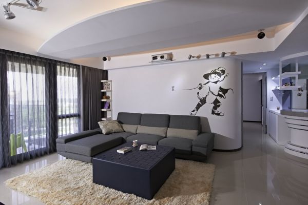 现代两居室室内时尚设计效果图