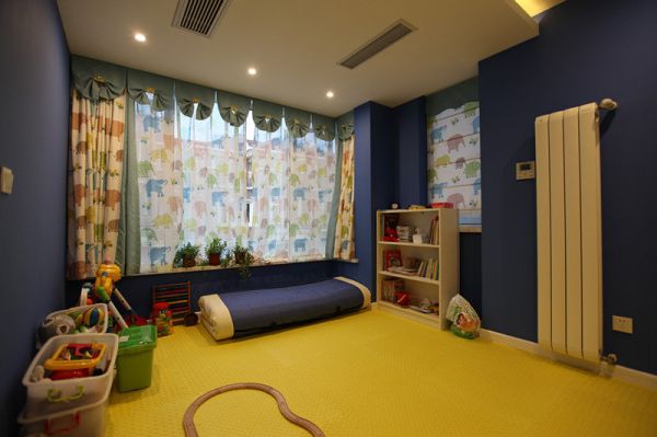 混搭设计儿童房窗帘图