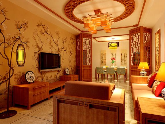 暖色调的现代简约三房，设计师按照其要求完成现代简约风格的装修设计。客厅的墙壁使用了浅黄色，实木色的家居给人亲切的温馨感，一些细节的点缀也非常精心。