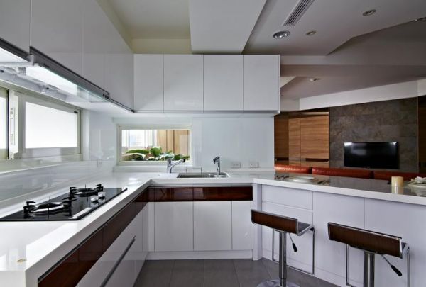 现代装修厨房橱柜效果图2015