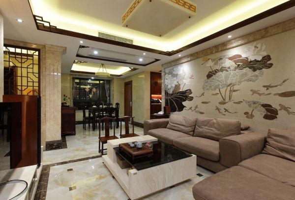 中式古典风格别墅室内设计效果图
