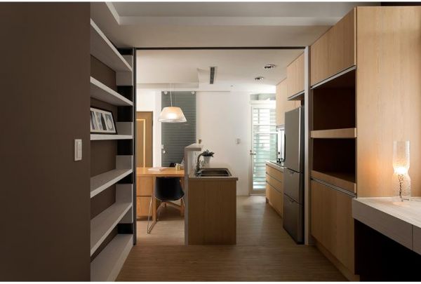 最新简约公寓室内厨房设计装饰图片