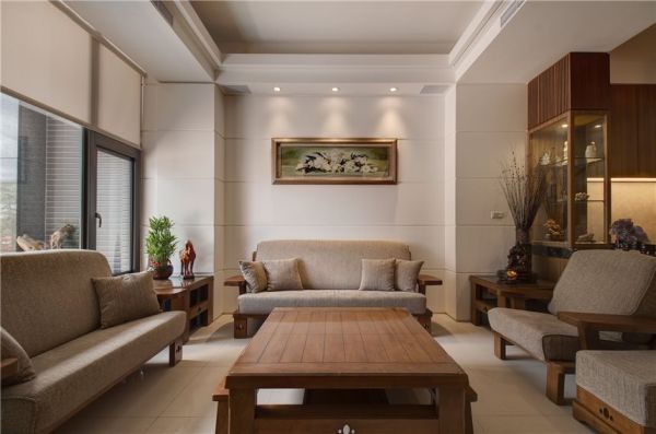 新中式三居客厅家装设计效果图