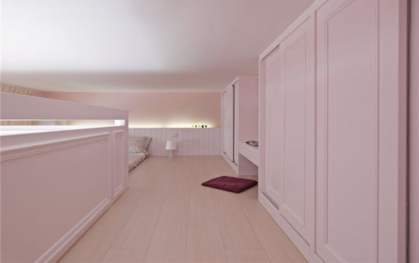 简易设计粉色室内样板间