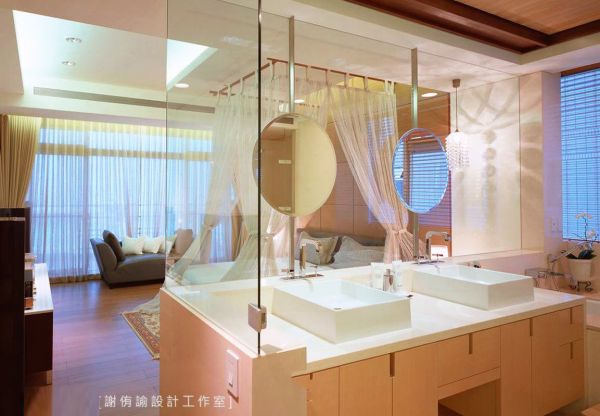 美式家居设计卫生间洗脸盆图