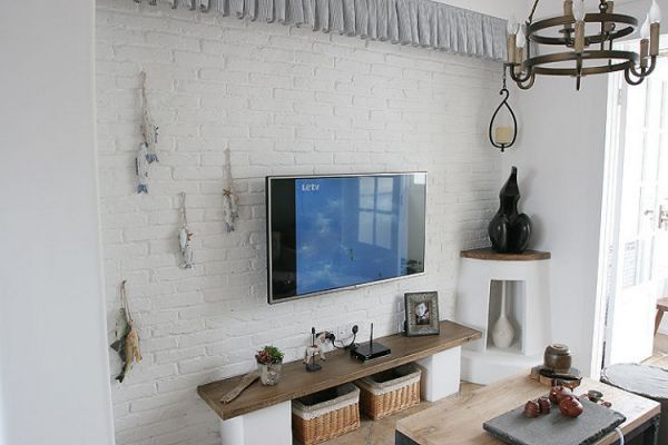 地中海风格电视背景墙家居设计效果图