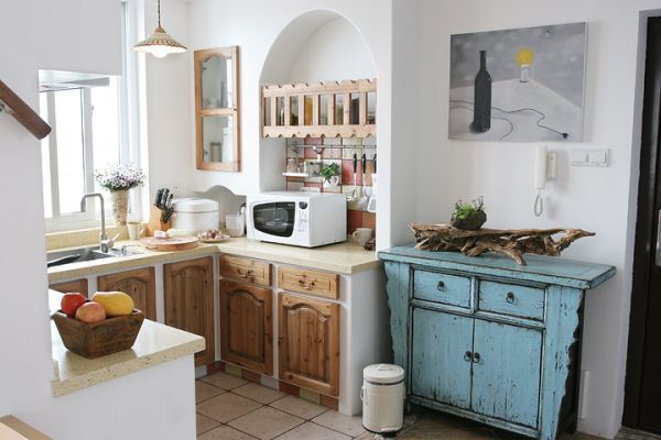 地中海风格复式厨房设计效果图