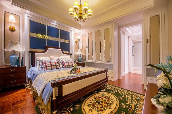 豪华古典美式卧室装修布置
