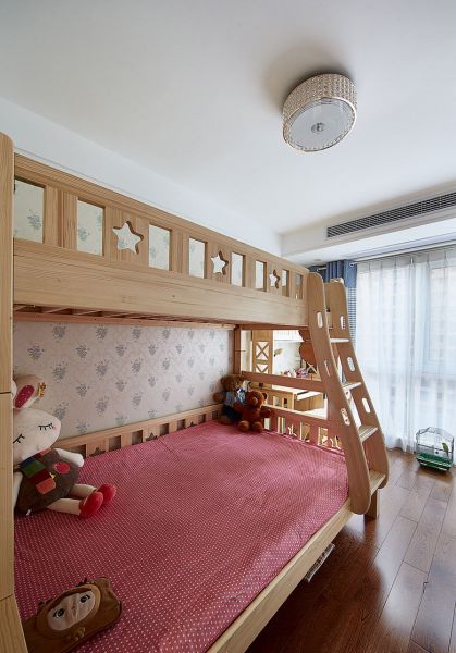 简约儿童房高低床装饰效果图