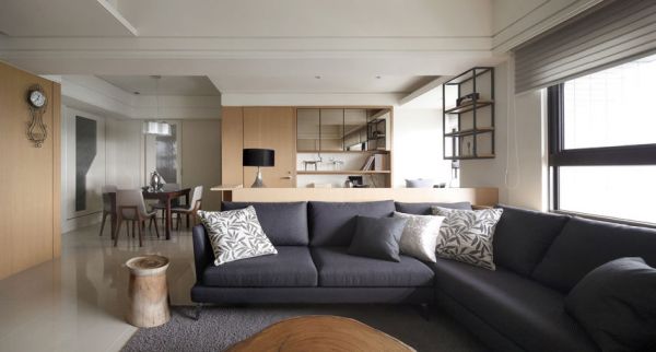 现代日式客厅沙发图