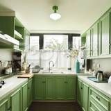 在绿色的厨房里面准备美味，你是不是会觉得生活的幸福感悠然而生。