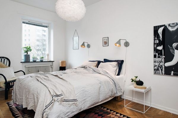 瑞典现代简约公寓卧室设计