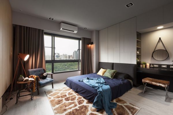 现代公寓卧室室内设计效果图片