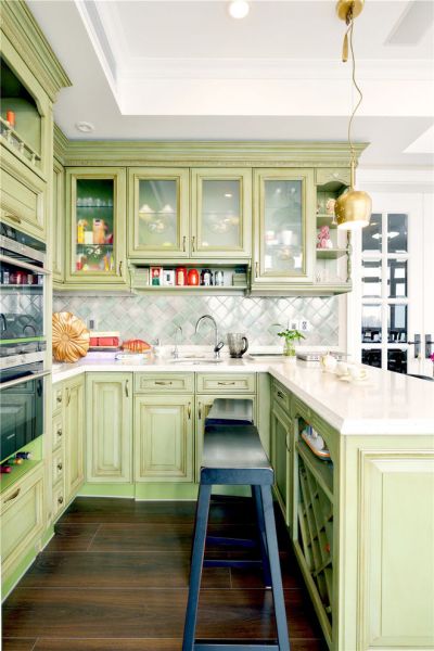 创意绿色美式厨房设计