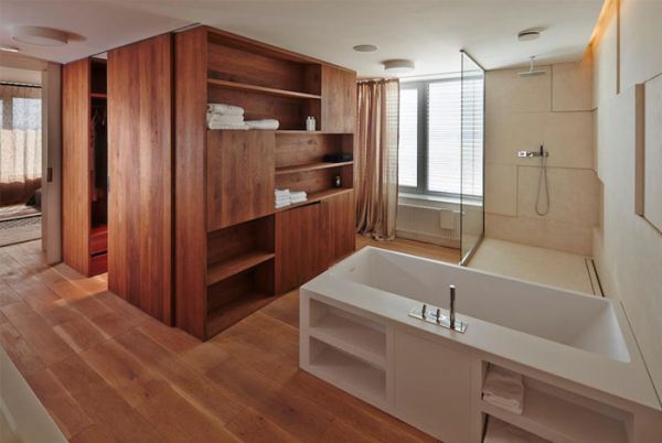 暮色木质浴室设计