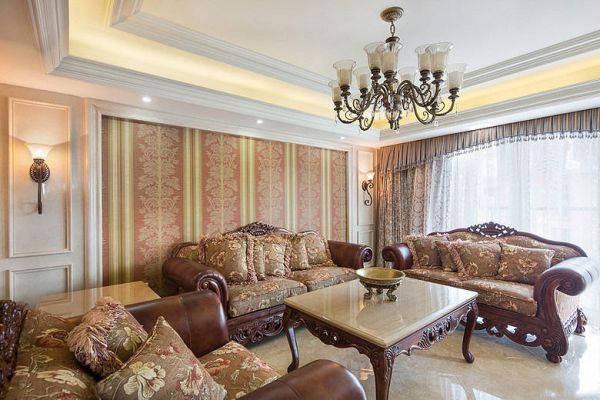 古典美式客厅设计