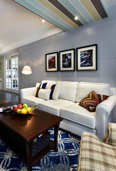 美式设计小客厅沙发