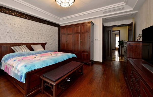中式红木卧室设计装潢