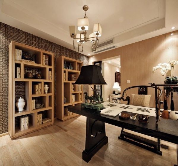 中式雅致家庭书房设计