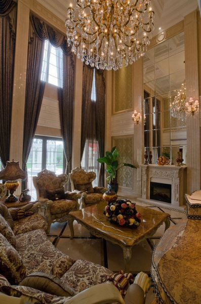 豪华巴洛克欧式客厅装饰设计