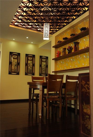 雅致复古中式餐厅设计装饰