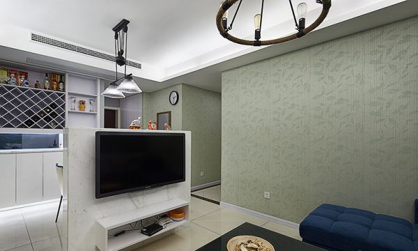 现代小户型设计电视墙室内效果图