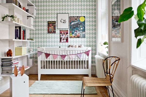 可爱北欧风格幼儿儿童房设计