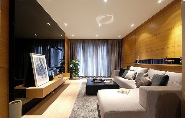 现代感设计二居室效果图