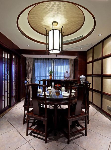 中式古典装饰复式餐厅设计效果图