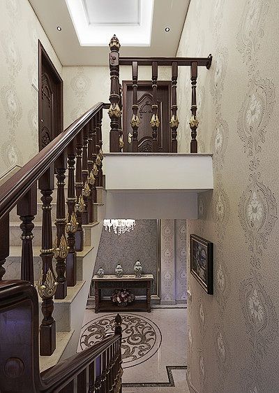 古典欧式扶手楼梯设计