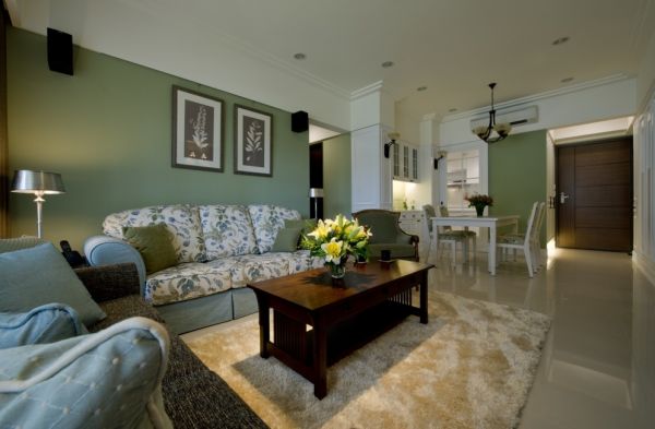 温馨美式风格两居室装修设计效果图