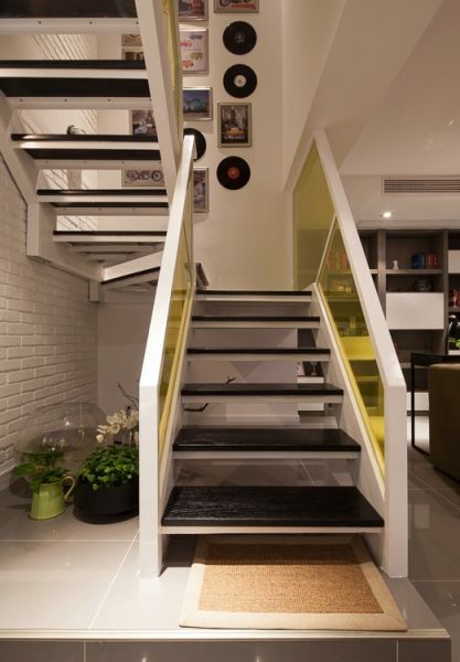 现代时尚设计室内楼梯装饰效果图