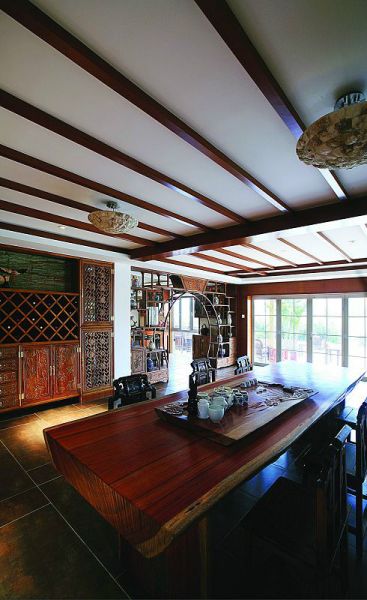 休闲古典中式家装茶室设计