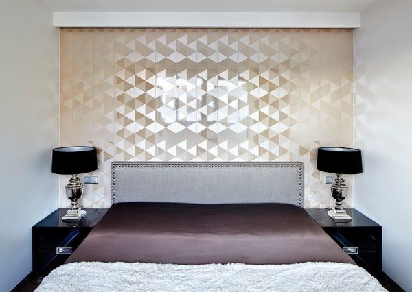 现代风格时尚卧室背景墙设计