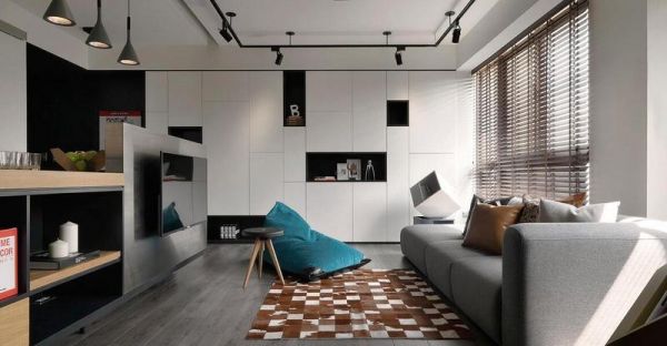 现代简约装饰设计小户型室内效果图