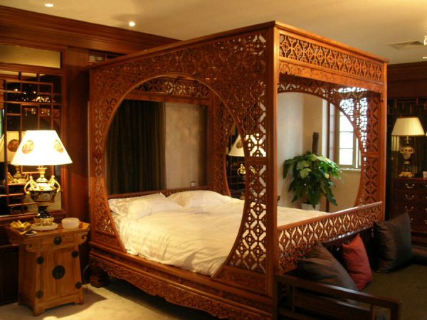 豪华古典中式架子床卧室装修