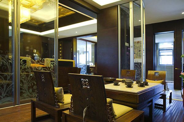 中式家装茶室装潢设计