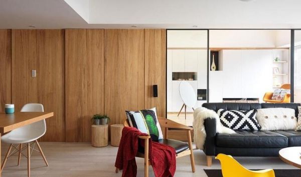 北欧风格公寓实木装饰效果图