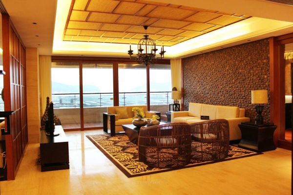 东南亚装修设计123平米四居室大全