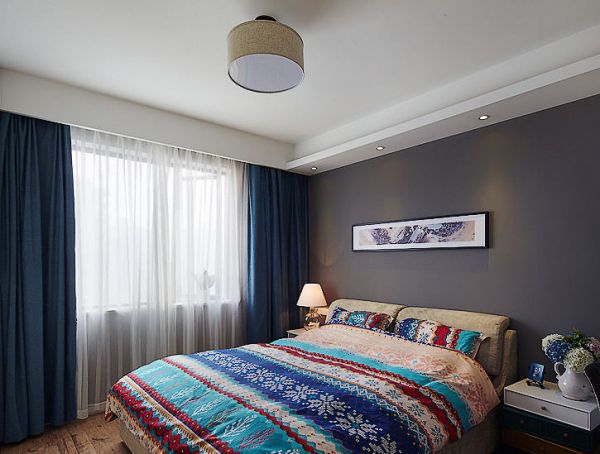 美式卧室房间装饰设计效果图片