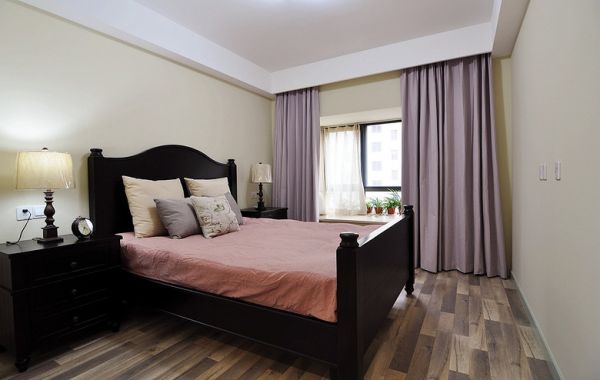 浪漫美式紫色家居卧室设计