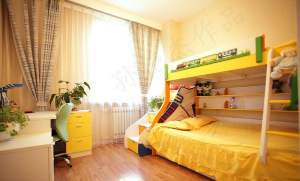 现代温馨黄色儿童房设计